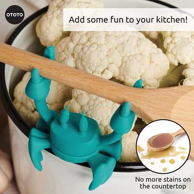 New OTOTO Red Crab Silicone Spoon Rest for Stove Top, Steam