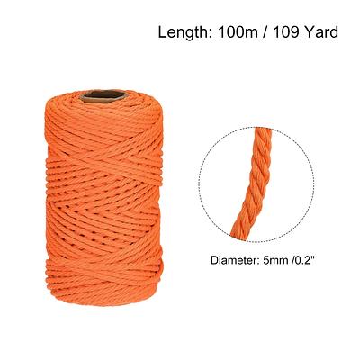 Cotton Rope 3 Strand Twisted Braided Rope Cord, 100m for Wall