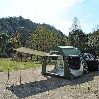 Car Rear Tent Hatchback Tents SUV Camping Tent Tailgate Tent Has Big  Screened Room&A Long Awning for 1-4 Person (Army Green) - Yahoo Shopping