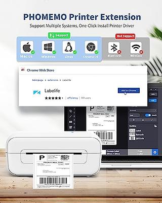 Phomemo Thermal Shipping Label Printer, Desktop Label Printer  for Mac Windows Chromebook, Compatible with , , Shopify, ,  UPS, FedEx, DHL : Office Products