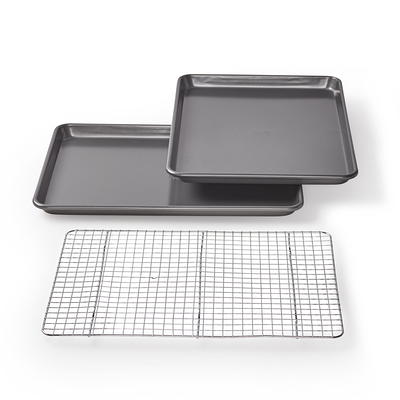 Chicago Metallic Professional Jelly Roll Pan Set of 2 with Bonus Cooling  Rack 12x17 Bakeware - Yahoo Shopping