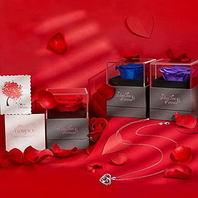 Forever Preserved Rose Flower - Anniversary Birthday Gifts for Women Wife  Mom Girlfriend and for Her Real 12 Pcs Eternal Roses in a Box for  Valentines