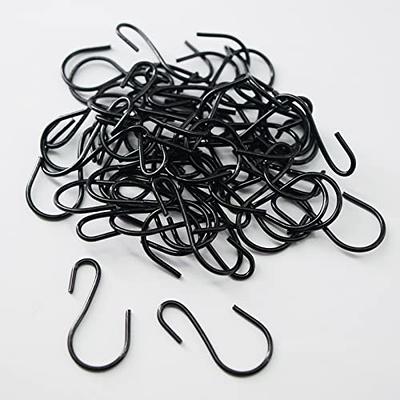 Beaneed Mini S Hooks for Hanging 50 Pack 1 Inch S Shaped Black S