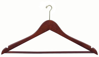 Mainstays Plastic Clothing Hangers with Grooves - 10 Count