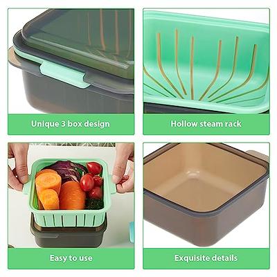 Microwave Steamer Microwave Vegetable Steamer with Lid PP Material  Detachable 