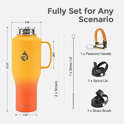 RAYMYLO Water Bottle 32oz, Insulated Tumblers with Handle & Straw