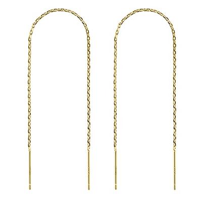 14K Yellow Gold Ear Thread, Long Dangle Threader Gold Earrings-Threader  Earrings|Jewelry Making Chains Supplies Wholesaler | AZ Findings