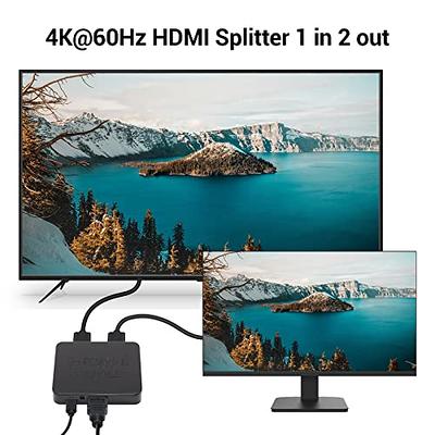 HDMI Switch HDMI Splitter 4K@60Hz,GANA Duplicador HDMI