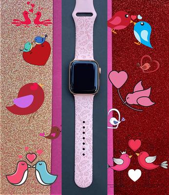 Coffee Valentine's Day Watch Band 38mm 40mm 41mm 42mm 44mm 45mm S/M M/L  Series 1, 2, 3, 4, 5, 6, 7 Silicone Engraved Love Watchband Replacement -  Yahoo Shopping