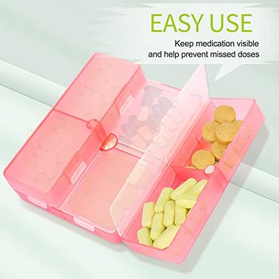 FYY 2 Pcs Daily Pill Organizer, 7 Compartments Portable Pill Case Travel Pill  Organizer,[Folding Design]Pill Box for Purse Pocket to Hold Vitamins,Cod  Liver Oil,Supplements and Medication-Clear - Yahoo Shopping