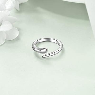YFN Snake Ring Sterling Silver Adjustable Snake Ring Jewelry