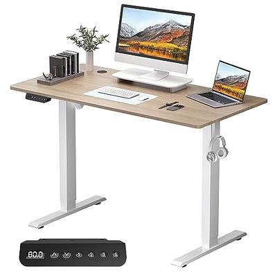 Jceet 63x30 Inches Dual Motor Electric Standing Desk with Drawer, Adjustable  Height Sit Stand Up Desk with Storage Shelf, Home Office Desk Computer  Workstation with Dark Walnut Top/Black Frame - Yahoo Shopping