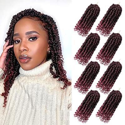 Pre-twisted Passion Twist Hair 10 Inch 8 packs Short Passion Twist Crochet  Hair Pre-looped Crochet Braids for Women Kids Gray Passion Twists Synthetic