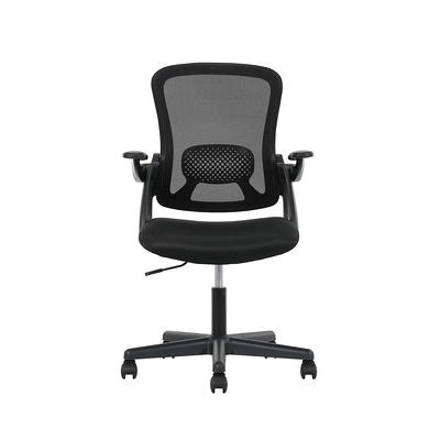 Mainstays Ergonomic Office Chair with Adjustable Headrest, Black Fabric, 275lb Capacity