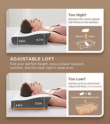 Cervical Pillow for Neck Pain Relief, Ergonomic Adjustable Contour