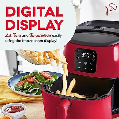 CRUX 6 Qt Digital Air Fryer with Nonstick Removable Dishwasher Safe Pan and  Crisping Tray, Auto Shutoff Timer and Audible Alarm, Adjustable Temperature  Control, Black