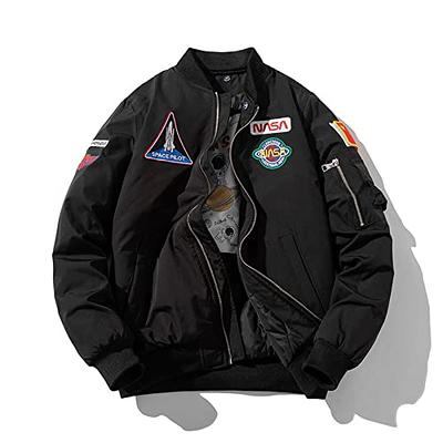 Casual jackets, Men Biker Bomber Jacket, NASA MA-1 Military Flight