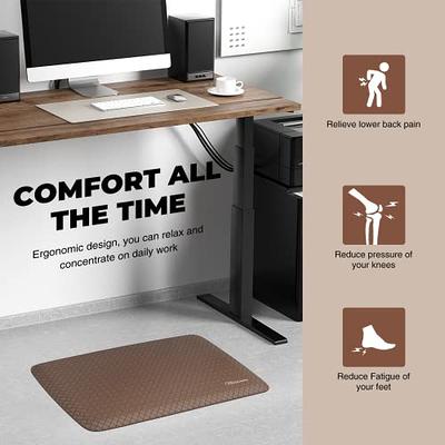 KOKHUB Kitchen Mat,1/2 Inch Thick Cushioned Anti Fatigue Waterproof Kitchen  Rug, Comfort Standing Desk Mat, Kitchen Floor Mat Non-Skid & Washable for  Home, Office, Sink,17.3x28- Black - Yahoo Shopping