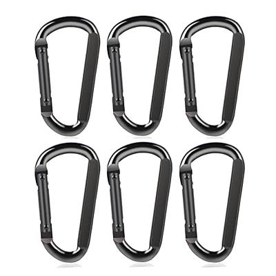 Carabiner-Heavy-Duty, 6 Pack 2.5” Small Carabiner-Clips with Strong  Spring-Stainless Steel Snap Hooks for Climbing Hiking Gym Keycháin and Dog  Leash and Harness - Yahoo Shopping