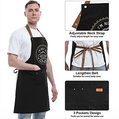 Funny Aprons for Men,Kitchen,Chef,Cooking,BBQ,Boyfriend Gifts,Gifts for Men  - Birthday,Gifts for Husband,Wife,Mom,Brother 