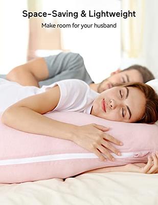 Momcozy U Shaped Cooling Fabric Pregnancy Pillow