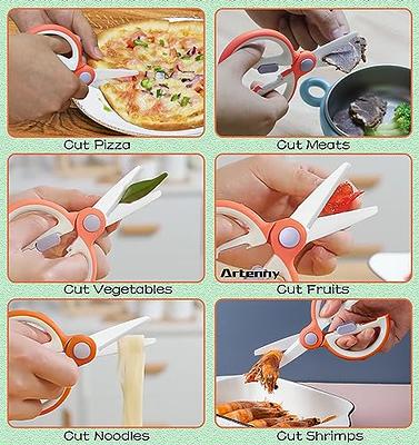 Artenny Baby Food Scissors Kids with Case Travel, Ceramic Kitchen Scissors  for Food with Safety Lock, Baby Food Cutter, BPA Free (C) - Yahoo Shopping