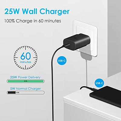 Adaptive Fast Charging Wall Charger and 5-Feet USB Type C Cable Kit Bundle  Compatible with Samsung Galaxy S23/S22/S21/S20/S10/S9/S8/Note 20/Note