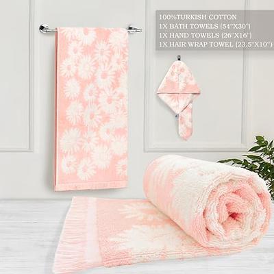 PiccoCasa 6 Pack Soft Hand Towels Cotton 13 x 29 for Bathroom Pink