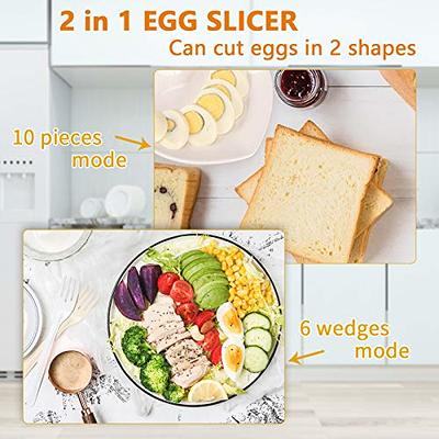 Egg Slicer 2 in 1 Stainless Steel Wire Multipurpose Egg Cutter with 2  Slicing Style For