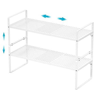 Mainstays Folding Metal Kitchen Pantry Organization Wire Shelf, White 