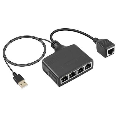 SinLoon RJ45 Splitter Adapter Ethernet Cable Splitter, RJ45 Network  Extension Connector,Two Devices Share The Internet at The Same Time,for  Router TV