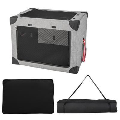 Portable Folding Dog Soft Crate Cat Carrier with 4 Lockable Wheels - Costway