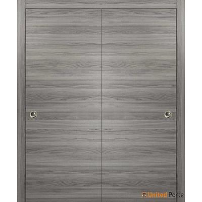 SARTODOORS Closet Sliding Doors 60 x 96, Gray