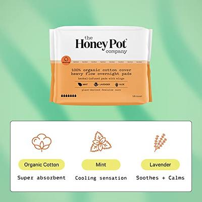 Organic Pads for Heavy Flow - Daytime  The Honey Pot – The Honey Pot -  Feminine Care