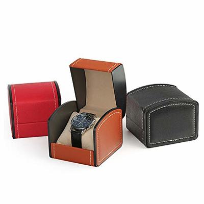  NuAngela Single Watch Case Box PU Leather Display Organizer, Luxury  Watch Storage Holder For Wristwatches Smart Watches, Portable Jewelry  Bearer Gift Case For Women/Men, Mother's Day Birthday Valentine's Day Gift  Box (