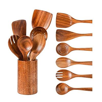 Kitchen Utensils Set, NAYAHOSE Wooden spoons for Cooking Non-stick