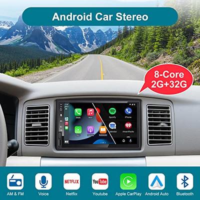 Naifay Double Din Car Stereo with Dash Cam | 7INCH Touchscreen Car Radio  Receivers Support with Apple Carplay & Android Auto, Bluetooth, Backup