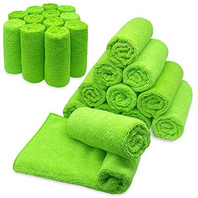 16” x 16” Economy All Purpose Microfiber Towels Green