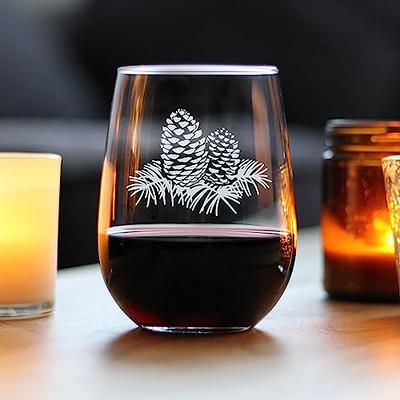 Icy Pine Cone 10oz Martini Glass