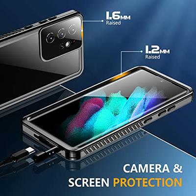 Temdan for Samsung Galaxy S23 Ultra Case, Built-in Screen Protector  Anti-Scratch Military Grade Shockproof Full Body Protection Case 5G,Black