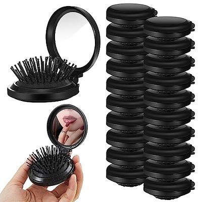 Amazon.com : Ancable Folding Hair Brush with Mirror Compact Pocket Size for  Travel Car Gym Bag Purse : Beauty & Personal Care