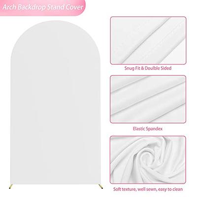 White Round Spandex Backdrop Stand Cover