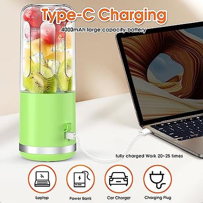  Portable Blender, Type-C Rechargeable Travel Juicer