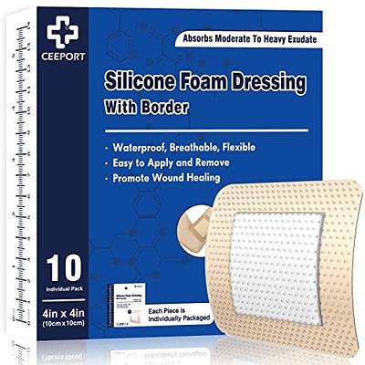 Silicone Foam Dressing, Waterproof Wound Dressing with Gentle