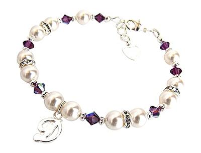 Hidepoo Unicorns Gifts for Girls - Adjustable Acrylic Beads and Rhinestone Balls Bracelet Heart Initial Unicorn Bracelet Rainbow CZ Unicorn Charm