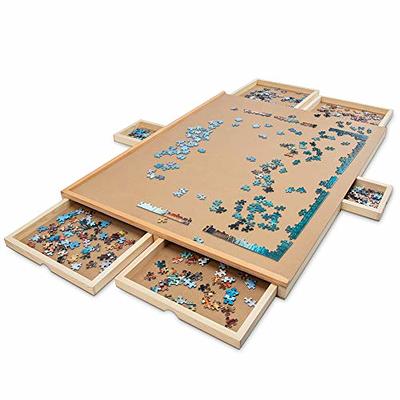 Gamenote Jigsaw Puzzle Board with Cover Mat - Portable Large Puzzle Table  with Drawers for Adults, Wooden Smooth Plateau Work Surface (1000 Pieces) -  Yahoo Shopping