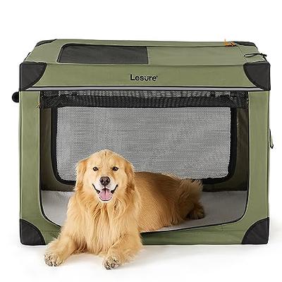 Portable Folding Dog Soft Crate Cat Carrier with 4 Lockable Wheels
