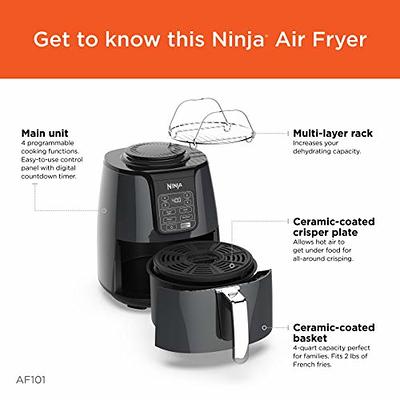 Ninja AF101 4-Quart Ceramic Nonstick Electric Air Fryer - Black - Yahoo  Shopping