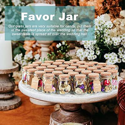 Glass Favor Jars With Cork Lids - Mason Jar Wedding Favors