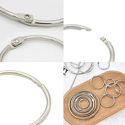 HAHIYO Metal Binder Rings 2 Inch Book Rings Key Rings Bulk Big Large Key  Ring Binder Ring Metal Rings for Index Cards Loose Leaf Binder Rings Index